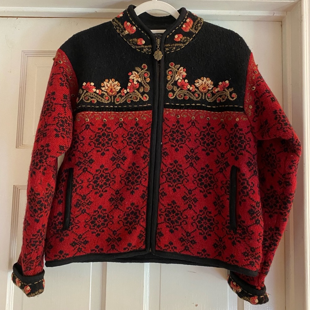 Vintage wool embroidered jacket